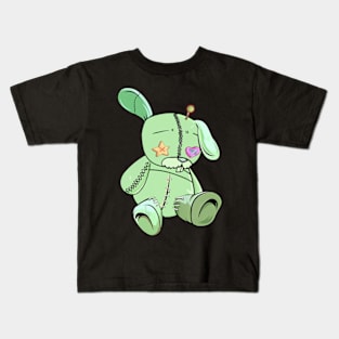 Kawaii Pastel Goth Green Bunny Rabbit Kids T-Shirt